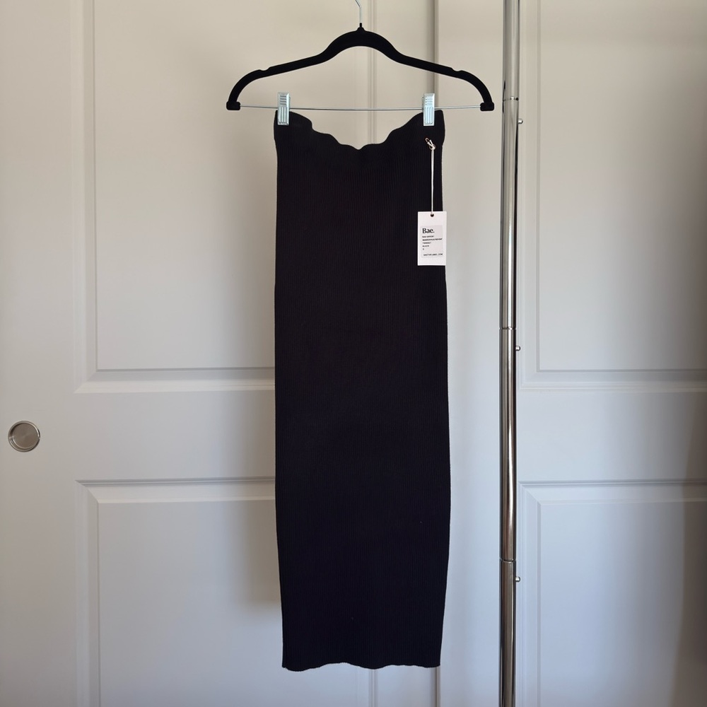 Black ribbed Skirt